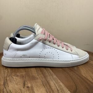 Oliver Cabell Low 1 Chloe Womens White And Pink Size 38 8 Luxury Leather Shoes